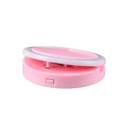 Brightenlux, розовый цвет, 36 светодиодов, портативный портативный светильник для красоты, 2 * AAA, сухая батарея, мини-светильник для фотостудии, кольцевая лампа для макияжа для фотосъемки для прямой трансляции